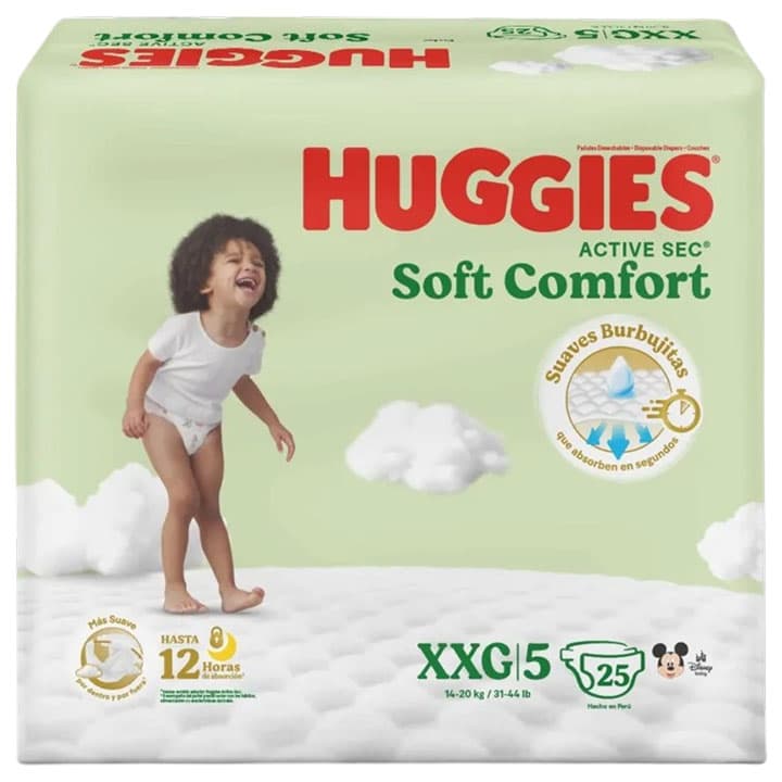 HUGGIES ACTIVE SEC TALLA XXG 25und - 1