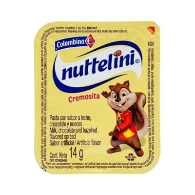 COLOMBINA NUTTELINI LECHE CHOCOLATE 12x14g