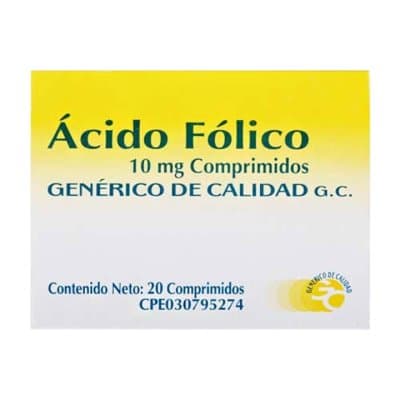 ACIDO FOLICO 20tabx10mg VARGAS 