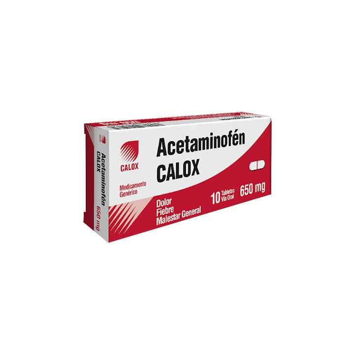 ACETAMINOFEN CALOX 10taX650mg