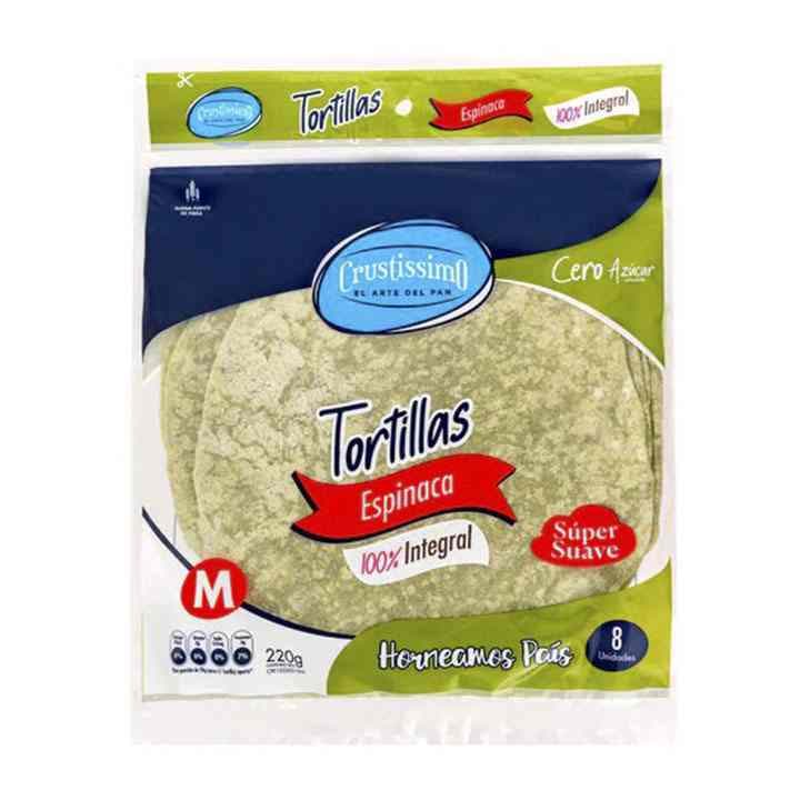 CRUSTISSIMO TORTILLA ESPINACA 8und 220g