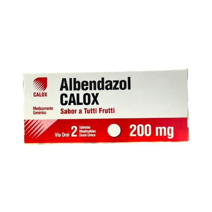 ALBENDAZOL CALOX 2tabx200mg - 1