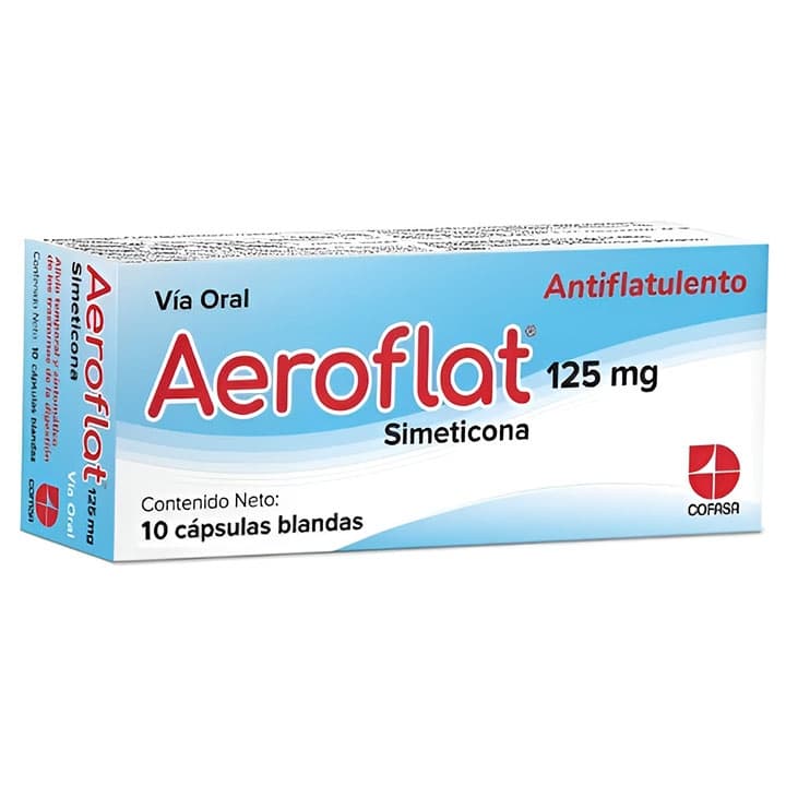 AEROFLAT 10capx125mg