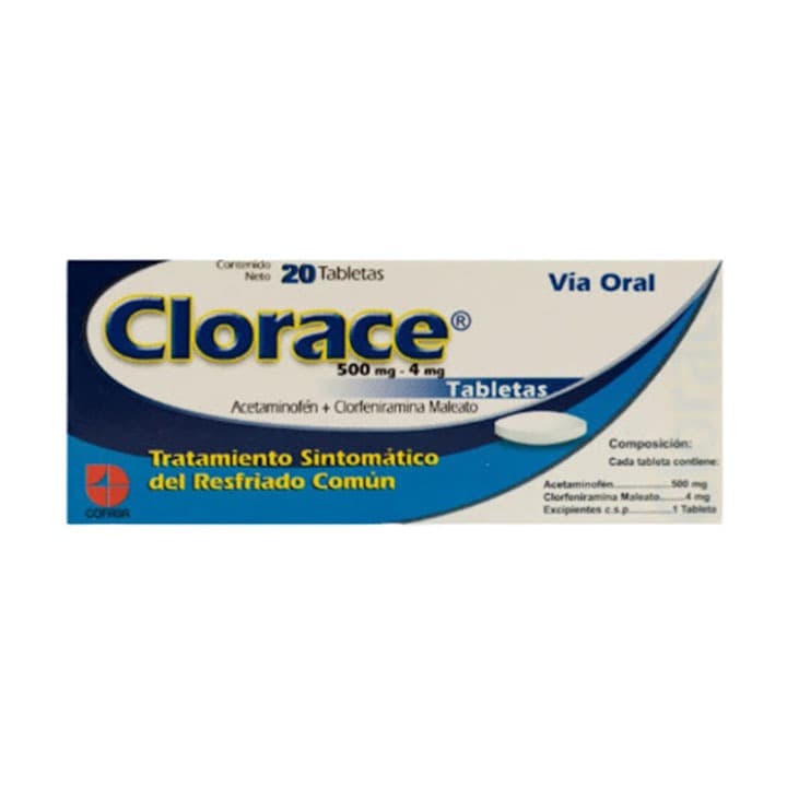 CLORACE 20tabX500/4mg COFASA ACET/CLOF - 1