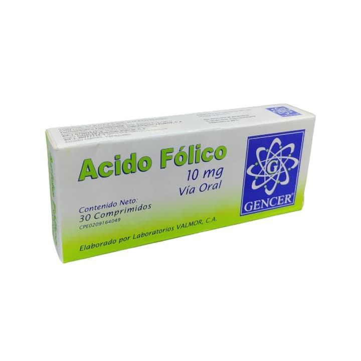 ACIDO FOLICO GENCER 30tabx10mg - 1
