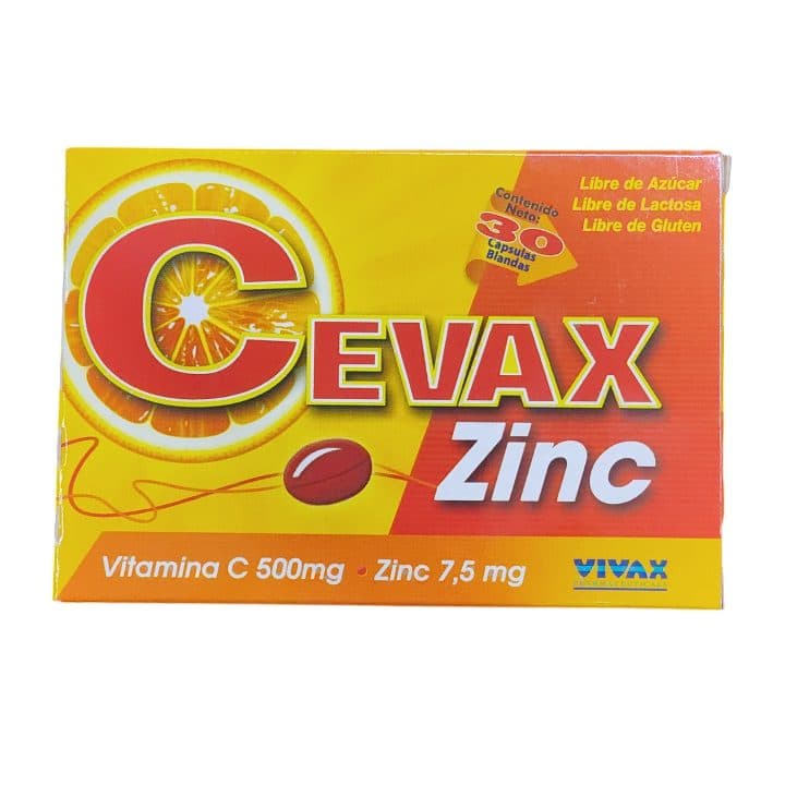 CEVAX ZINC 30capX500/7.5mg CALOX VIT C ZINC - 1