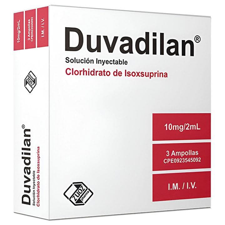 DUVADILAN SOL 1ampX10g/2ml ZUOZ CLORHIDRATO ISOX