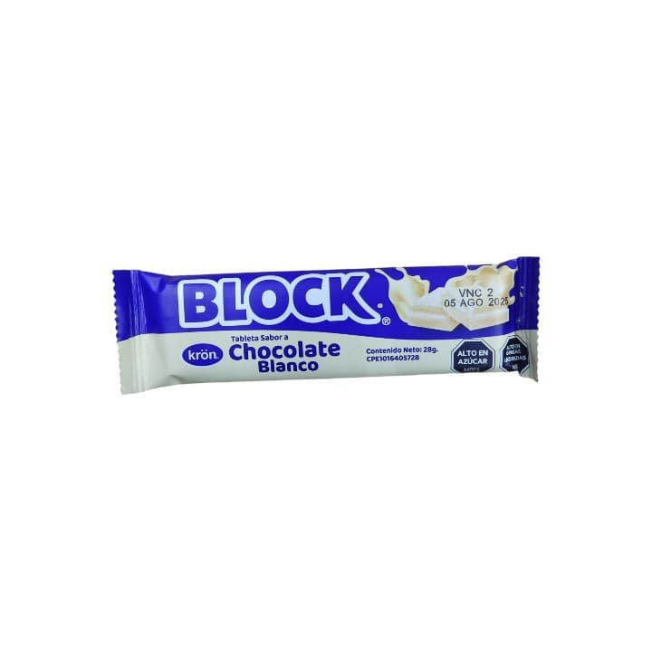 BLOCK CHOCO BLANCO MOST 28g