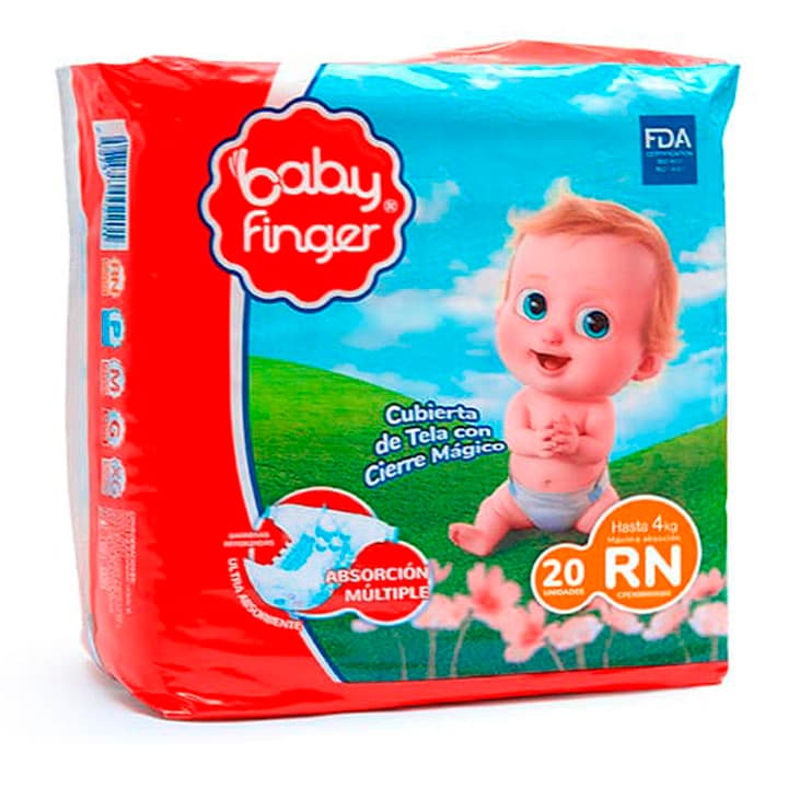 FINGER PAÑAL BABY ROJO RN 20und - 1