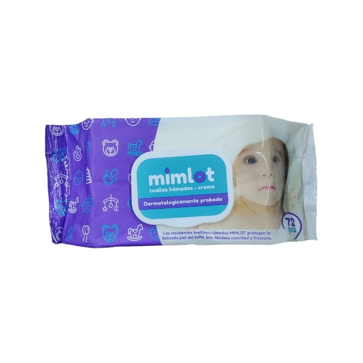 MIMLOT TOALLAS HUMEDAS CREMA 72und - 1