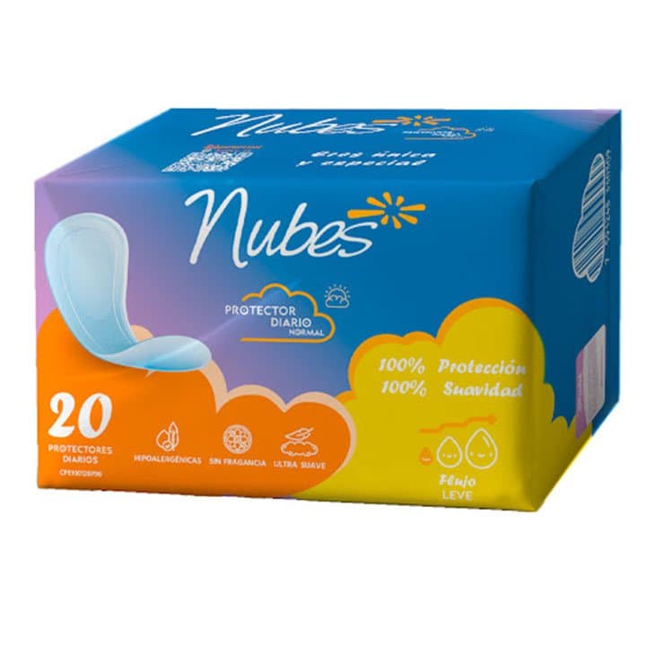 NUBES CLASICOS PROTECTORES DIARIOS 20und