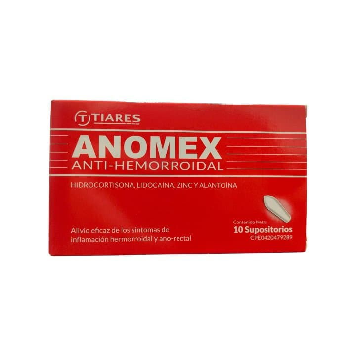 ANOMEX 10sup TIARES HIDROCOR LIDOCA ZINC ALANTO