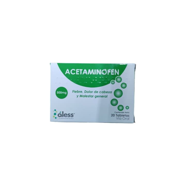 ACETAMINOFEN 20tabX500mg ALESS