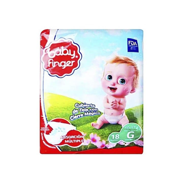 FINGER PAÑAL BABY ROJO G 18und
