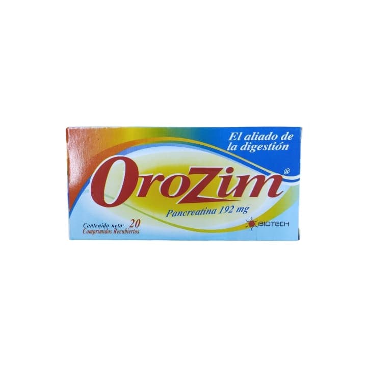 OROZIM 20tabX192mg BIOTECH PANCREATINA - 1