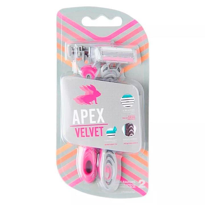 APEX VELVET AFEITADORA 4 HOJILLAS X2und - 1