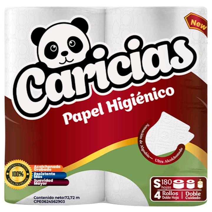 CARICIAS PAPEL SANITARIO 180h 4ROLLOS - 1
