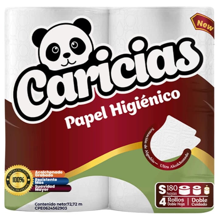 CARICIAS PAPEL SANITARIO 180h 4ROLLOS