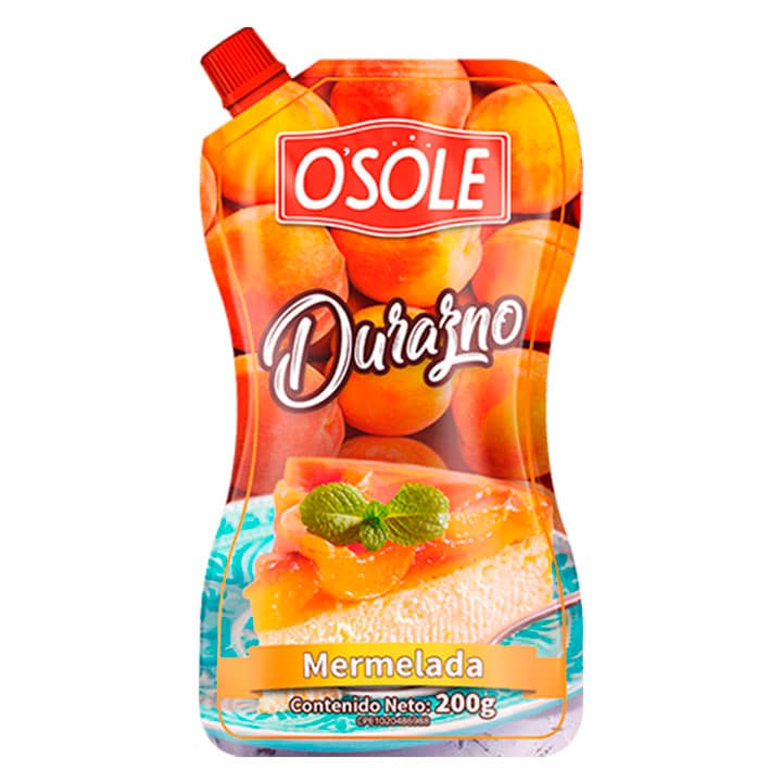 OSOLE POUCH MERMELADA DURAZNO 200g - 1