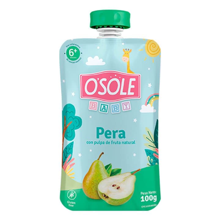 OSOLE POUCH COMPOTA PERA 100g
