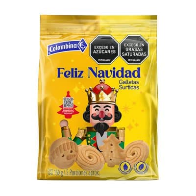 COLOMBINA GALLETA MERRY CHRISTMAS BOL 150g