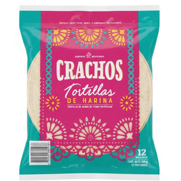 CRACHOS TORTILLAS TRIGO 12und