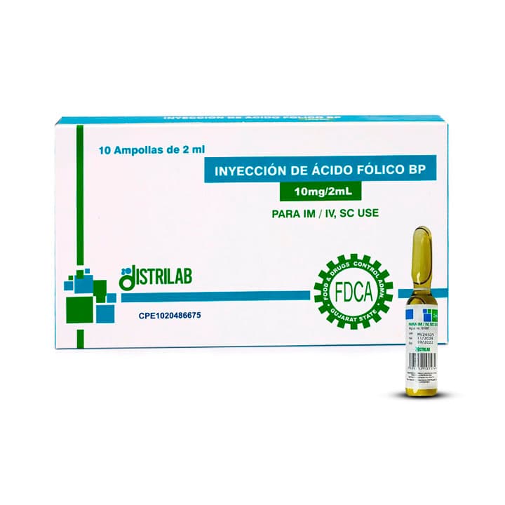ACIDO FOLICO 1ampX10mg/2ml DISTRILAB - 1