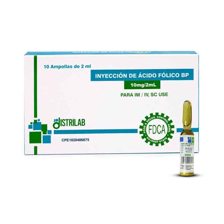 ACIDO FOLICO 1ampX10mg/2ml DISTRILAB