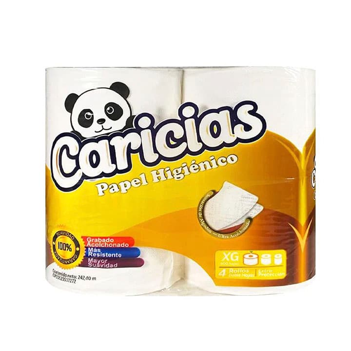 CARICIAS PAPEL SANI 600HOJAS 4ROLLOS - 1