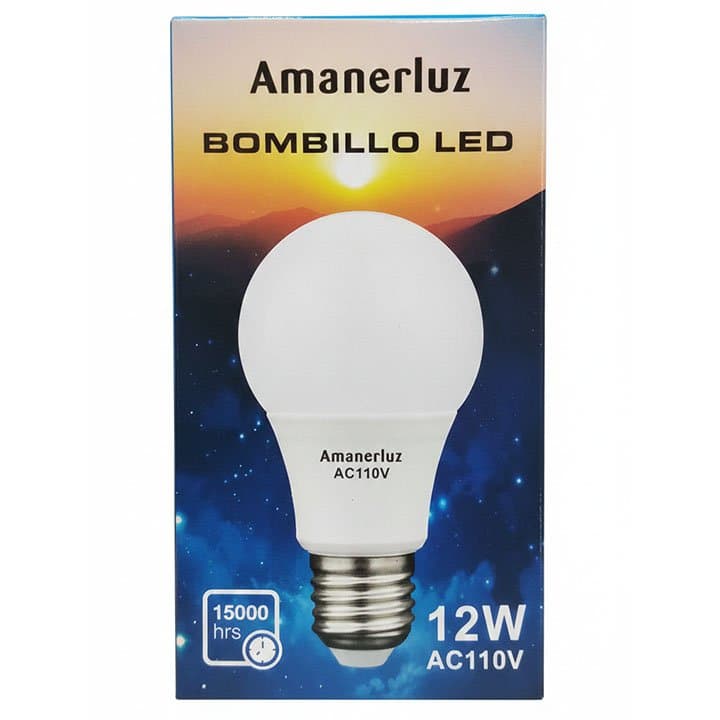 AMANERLUZ  BOMBILLO LED 12w - 1