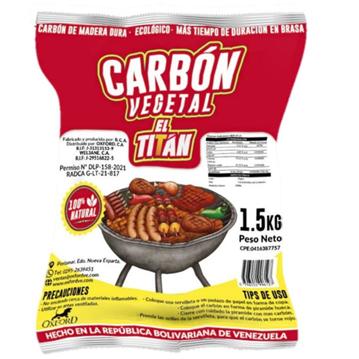 EL TITAN CARBON VEGETAL 1.5Kg - 1